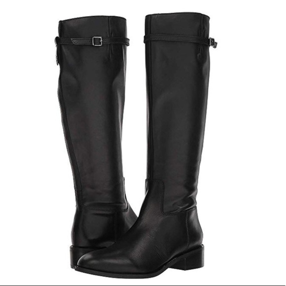 Franco Sarto Barbara Tall Black Leather Boot 6M